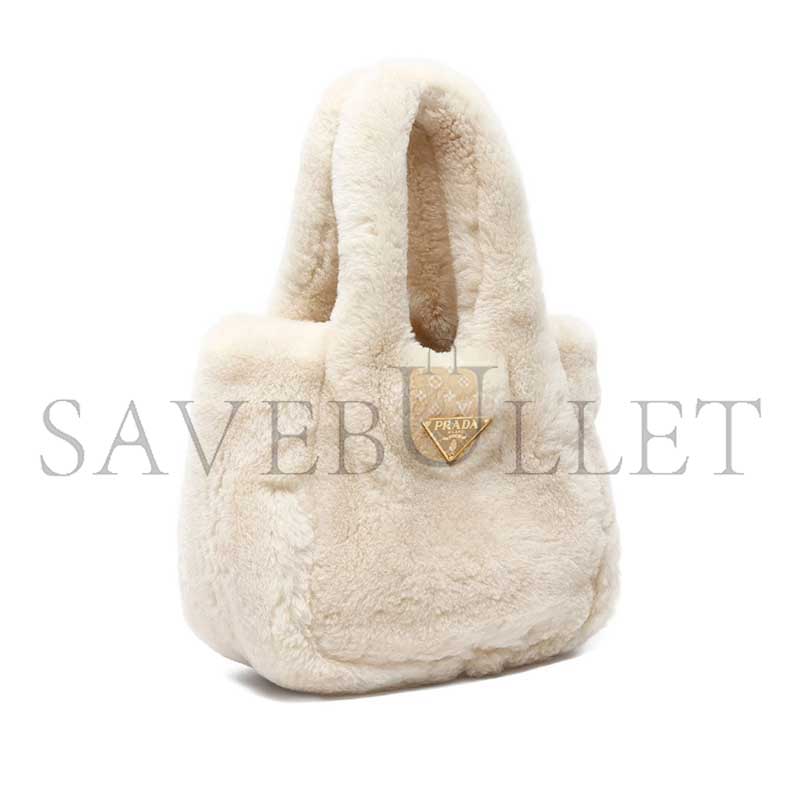 PRADA SHEARLING TOTE BAG 1BA349 (18*15.5*10cm)